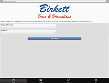 Tablet Screenshot of birkettpromotions.com